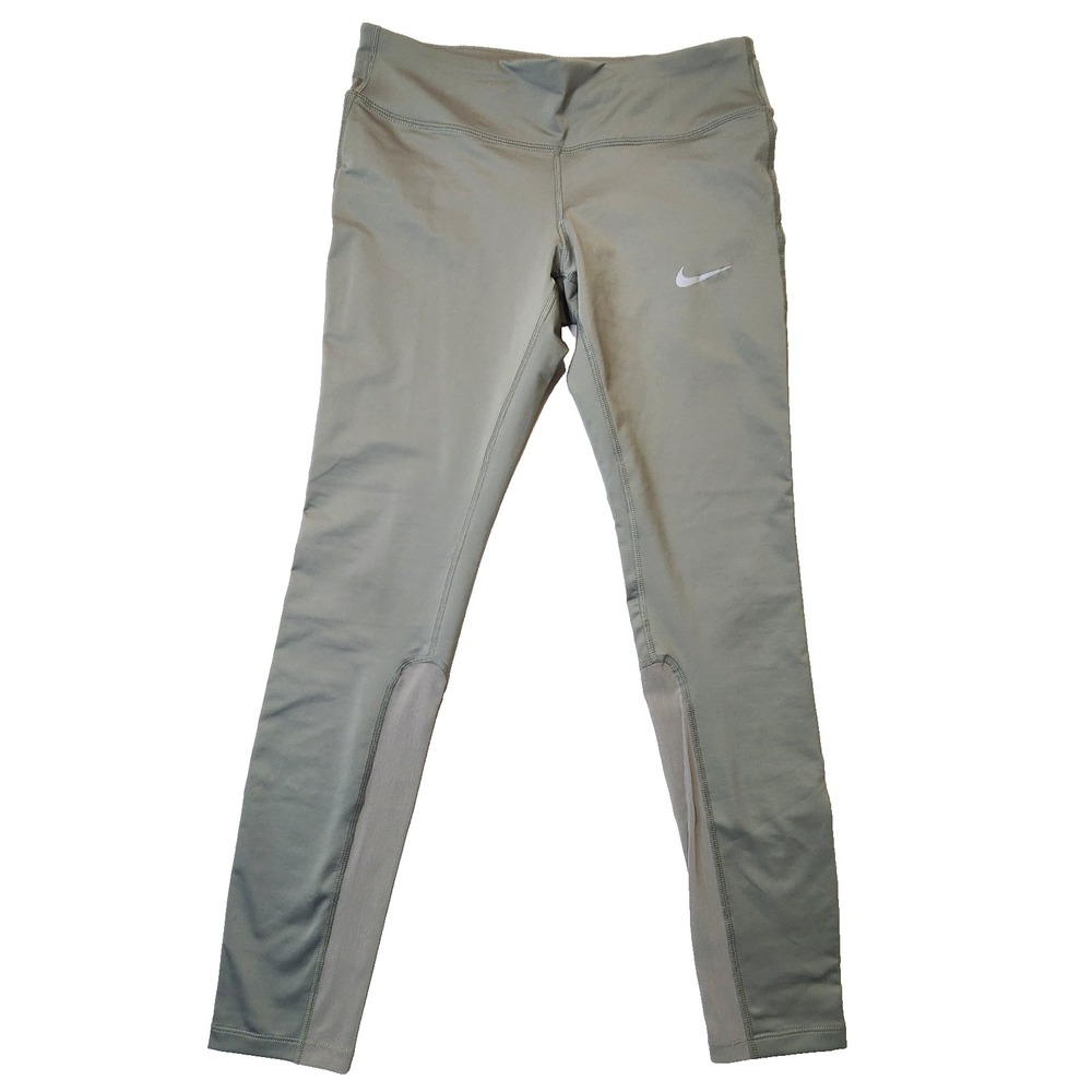 Nike Dry-fit Women Activewear Leggings Back Pocket Gray Size M